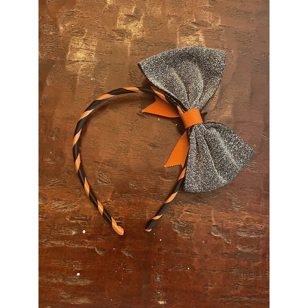 Bat Halloween Girls Headband Hair Accessory Bow